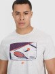 Męski t-shirt z nadrukiem 4F 4FRSS25TTSHM2980 - szary