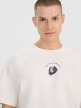Męski t-shirt z nadrukiem 4F 4FRSS25TTSHM2981 - biały