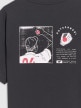 Męski t-shirt z nadrukiem 4F 4FRSS25TTSHM2981 - czarny