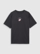 Męski t-shirt z nadrukiem 4F 4FRSS25TTSHM2981 - czarny