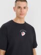 Męski t-shirt z nadrukiem 4F 4FRSS25TTSHM2981 - czarny