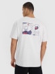 4F Męski tshirt z nadrukiem 4F 4FRSS25TTSHM2981  szary Szary
