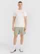 Męski t-shirt z nadrukiem 4F 4FRSS25TTSHM2982 - biały