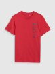 Męski t-shirt z nadrukiem 4F 4FRSS25TTSHM2982 - czerwony
