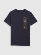 Męski t-shirt z nadrukiem 4F 4FRSS25TTSHM2982 - granatowy