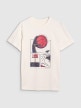 Męski t-shirt z nadrukiem 4F 4FRSS25TTSHM2983 - biały