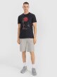 Męski t-shirt z nadrukiem 4F 4FRSS25TTSHM2983 - czarny
