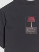 Męski t-shirt z nadrukiem 4F 4FRSS25TTSHM2983 - czarny