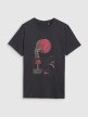 Męski t-shirt z nadrukiem 4F 4FRSS25TTSHM2983 - czarny