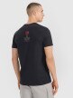 Męski t-shirt z nadrukiem 4F 4FRSS25TTSHM2983 - czarny
