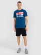 Męski t-shirt z nadrukiem 4F 4FRSS25TTSHM2995 - turkusowy