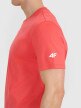 Męski t-shirt z nadrukiem 4F 4FRSS25TTSHM2997 - różowy