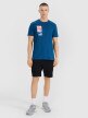 Męski t-shirt z nadrukiem 4F 4FRSS25TTSHM2997 - turkusowy