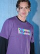 mini: Męski t-shirt z nadrukiem 4F 4FRSS26TTSHM3659 - fioletowy (1)