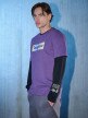 mini: Męski t-shirt z nadrukiem 4F 4FRSS26TTSHM3659 - fioletowy (3)
