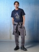 mini: Męski t-shirt z nadrukiem 4F 4FRSS26TTSHM3659 - granatowy (2)