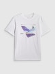 mini: Męski t-shirt z nadrukiem 4F 4FRSS26TTSHM3661 - biały (7)