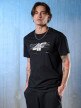 mini: Męski t-shirt z nadrukiem 4F 4FRSS26TTSHM3662 - czarny (1)