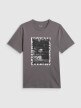 mini: Męski t-shirt z nadrukiem 4F 4FRSS26TTSHM3769 - szary (5)
