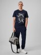 mini: Męski t-shirt z nadrukiem 4F 4FRSS26TTSHM3802 - granatowy (2)