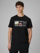  4F Męski tshirt z nadrukiem 4F 4FRSS26TTSHM3810  czarny Czarny