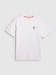 mini: Męski t-shirt z nadrukiem 4F 4FRSS26TTSHM3818 - biały (5)