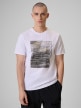mini: Męski t-shirt z nadrukiem 4F 4FRSS26TTSHM3876 - biały (1)