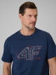 mini: Męski t-shirt z nadrukiem 4F 4FRSS26TTSHM3989 - granatowy (4)