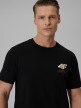 mini: Męski t-shirt z nadrukiem 4F 4FRSS26TTSHM3990 - czarny (3)