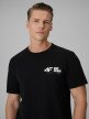 mini: Męski t-shirt z nadrukiem 4F 4FRSS26TTSHM3992 - czarny (3)
