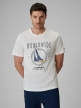  4F Męski tshirt z nadrukiem 4F 4FRSS26TTSHM3993  biały Biały