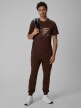mini: Męski t-shirt z nadrukiem 4F 4FRSS26TTSHM4230 - brązowy (2)