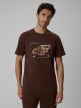 mini: Męski t-shirt z nadrukiem 4F 4FRSS26TTSHM4230 - brązowy (1)