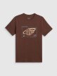 mini: Męski t-shirt z nadrukiem 4F 4FRSS26TTSHM4230 - brązowy (5)