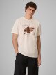 Obrazek dla: 4F Męski tshirt z nadrukiem 4F 4FRSS26TTSHM4230  kremowy Kremowy