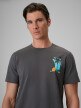 mini: Męski t-shirt z nadrukiem 4F 4FRSS26TTSHM4301 - szary (3)
