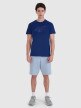 Męski t-shirt z nadrukiem 4F 4FWMM00TTSHM2257 - granatowy