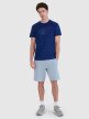 Męski t-shirt z nadrukiem 4F 4FWMM00TTSHM2257 - granatowy