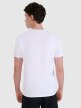 Męski t-shirt z nadrukiem 4F 4FWMM00TTSHM2257 - biały