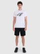 Męski t-shirt z nadrukiem 4F 4FWMM00TTSHM2257 - biały