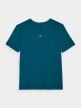 Męski t-shirt z nadrukiem 4F 4FWSS24TTSHM1287 – turkusowy
