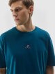 Męski t-shirt z nadrukiem 4F 4FWSS24TTSHM1287 – turkusowy