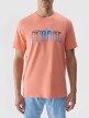 Męski t-shirt z nadrukiem 4F 4FWSS24TTSHM1288 - pomarańczowy