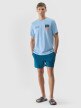 Męski t-shirt z nadrukiem 4F 4FWSS24TTSHM1289 - niebieski