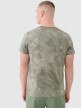 Męski t-shirt z nadrukiem 4F 4FWSS25TTSHM1960 - oliwkowy