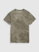Męski t-shirt z nadrukiem 4F 4FWSS25TTSHM1960 - oliwkowy