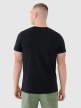 Męski t-shirt z nadrukiem 4F 4FWSS25TTSHM1974 - czarny