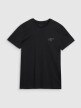 Męski t-shirt z nadrukiem 4F 4FWSS25TTSHM1974 - czarny