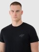 Męski t-shirt z nadrukiem 4F 4FWSS25TTSHM1974 - czarny