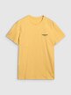Męski t-shirt z nadrukiem 4F 4FWSS25TTSHM1974 - żółty